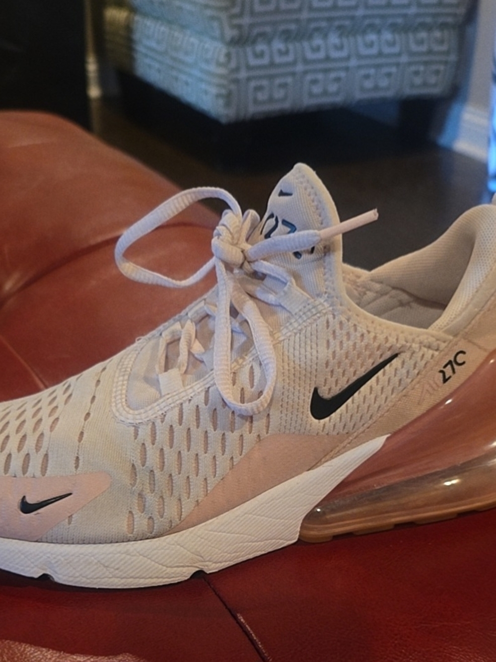 Nike Women’s 27C Sneakers in Light Pink, White and Black